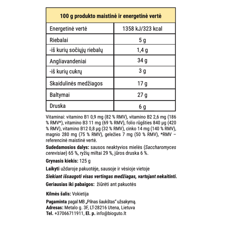 Bioguto nutritional yeast flakes FROMAGO 125 g
